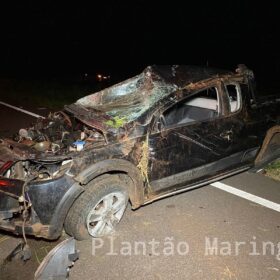 Fotos de Identificado motorista que morreu esmagado por caminhão após ser ejetado de veículo na PR-323