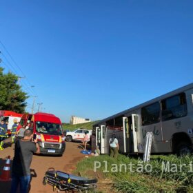 Fotos de Colisão entre ônibus e motoneta deixa mais 24 pessoas feridas entre Maringá e Paiçandu