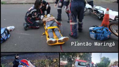 Fotos de Motociclista sofre ferimentos graves após acidente em Maringá