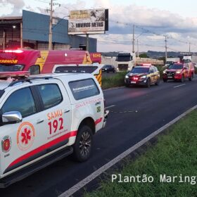 Fotos de Mulher é socorrida com ferimentos após colisão na rodovia BR-376, entre Marialva e Sarandi