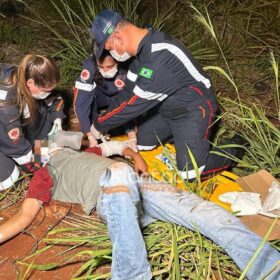 Fotos de Ao perder o controle da motocicleta, homem cai em ribanceira em Maringá