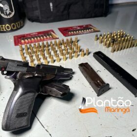Fotos de Homem é preso com pistola 9mm após perseguição em Maringá