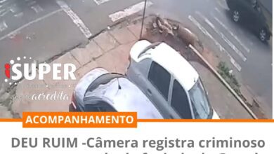 Fotos de Câmera registra criminoso com carro roubado fugindo da Guarda Civil Municipal de Sarandi