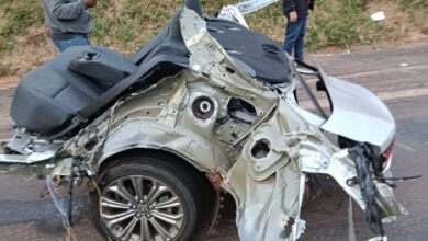 Fotos de Carro fica destruído após acidente impressionante na rodovia BR-376