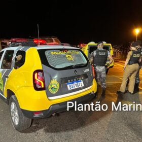 Fotos de Jovens são presos com arma e carro com placas adulteradas em Maringá 