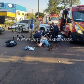 Fotos de Motociclista avança preferencial e sofre ferimentos graves em Maringá 