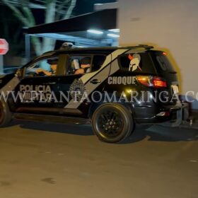 Fotos de Câmera registra criminosos rendendo mulher e roubando carro em Maringá 