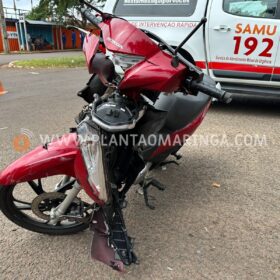 Fotos de Carro avança preferencial causando acidente que deixou pai e filho feridos em Maringá