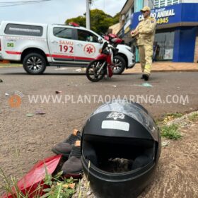 Fotos de Carro avança preferencial causando acidente que deixou pai e filho feridos em Maringá