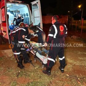 Fotos de Homem é intubado após ser esfaqueado e agredido com tronco de árvore em Maringá