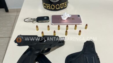 Fotos de Equipe do Pelotão de Choque prende homem com pistola em Maringá 