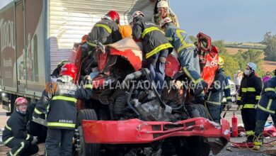 Fotos de Motorista morre na rodovia BR-376 após batida traseira entre caminhões