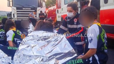 Fotos de Ônibus com crianças da igreja adventista do sétimo dia de Maringá se envolve em acidente com óbito na BR 369 em Corbélia