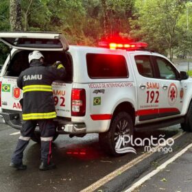 Fotos de Carro de luxo fica destruído após bater contra árvore em Maringá