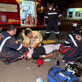 Fotos de Motociclista é intubado após grave acidente em Maringá 