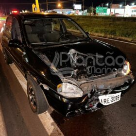 Fotos de Motociclista foge da polícia na contramão e bate de frente com carro em Maringá