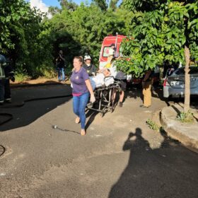 Fotos de Duas mulheres e uma criança sofreram ferimentos graves após carro bater em árvore