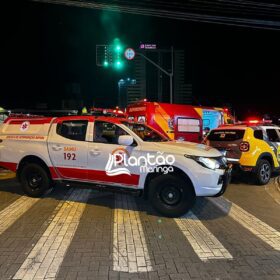 Fotos de Homem leva facada no peito no centro de Maringá