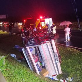 Fotos de Homem que estava indo conhecer o neto recém-nascido morre em capotamento entre Maringá e Floresta 