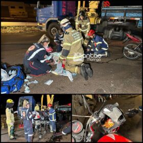 Fotos de Motociclista é intubado após bater em caminhão em Maringá