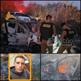 Fotos de Polícia investiga se carro encontrado incendiado foi usado em execução em Maringá