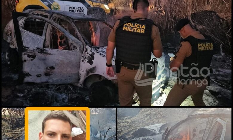 Fotos de Polícia investiga se carro encontrado incendiado foi usado em execução em Maringá