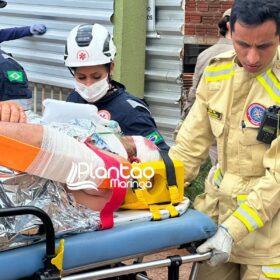 Fotos de Trabalhador fica ferido ao cair em laje de construção em Maringá