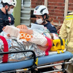 Fotos de Trabalhador fica ferido ao cair em laje de construção em Maringá