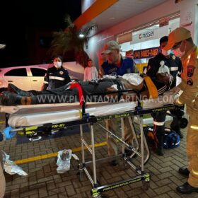 Fotos de Homem é intubado após ser esfaqueado na Praça Souza Naves, em Maringá