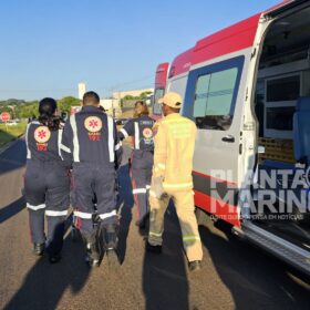 Fotos de Caminhoneiro atropelado no Contorno Sul em Maringá morre no hospital