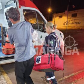 Fotos de Homem fica ferido após ser atacado com golpes de facão durante briga na frente do albergue de Maringá