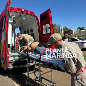 Fotos de Carro fica destruído após colisão traseira com caminhão na PR-317 em Maringá