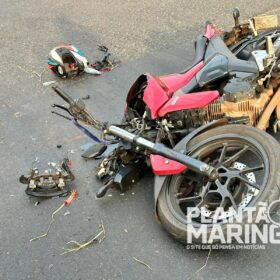Fotos de Motociclista é intubado e socorrido de helicóptero após acidente - câmera registrou a colisão