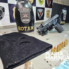 Fotos de Polícia prende homem com pistola, touca balaclava e cocaína em Maringá 