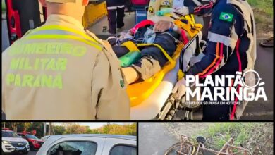 Fotos de Ciclista de 73 anos é intubado após colisão com carro em Maringá