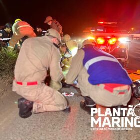 Fotos de Colisão violenta no Contorno Sul em Maringá deixa mãe e filho feridos