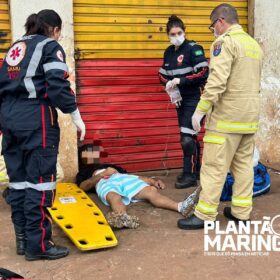 Fotos de Homem é esfaqueado em Maringá e socorrido em estado grave