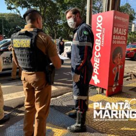 Fotos de Homem é esfaqueado na praça Raposo Tavares em Maringá