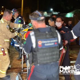 Fotos de Homem sofre parada cardiorrespiratória após ser atropelado na BR-376 - Uma câmera de segurança registrou o acidente