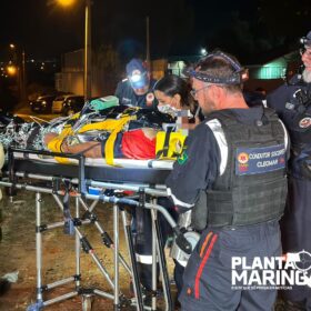 Fotos de Homem sofre parada cardiorrespiratória após ser atropelado na BR-376 - Uma câmera de segurança registrou o acidente