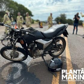 Fotos de Motociclista é intubado após carro invadir pista contrária e bater de frente com moto na PR-317, em Maringá 