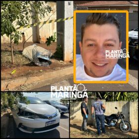 Fotos de Motociclista morre depois de bater em carro e ser arremessado contra poste em Maringá 