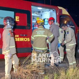 Fotos de Motorista perde controle da direção, carro cai em ribanceira em Maringá 