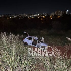 Fotos de Motorista perde controle da direção, carro cai em ribanceira em Maringá 