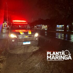 Fotos de Motorista que estaria perseguindo ladrões sofre acidente em Maringá