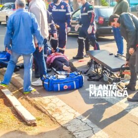 Fotos de Câmera de segurança registra idosa sendo atropelada em cima da faixa de pedestres em Maringá