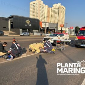 Fotos de Condutora para repentinamente na Avenida Colombo e provoca grave acidente em Maringá