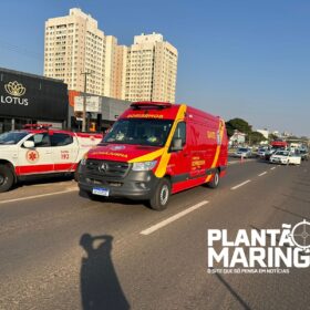 Fotos de Condutora para repentinamente na Avenida Colombo e provoca grave acidente em Maringá