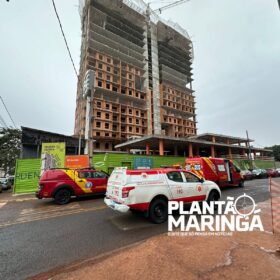 Fotos de Dois operários morrem após queda do 20° andar de prédio em construção em Maringá