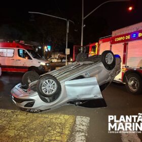 Fotos de Enquanto aguardava atendimento após sofrer acidente de moto, mulher é atropelada por carro que capotou em um segundo acidente em Maringá - Veja o vídeo